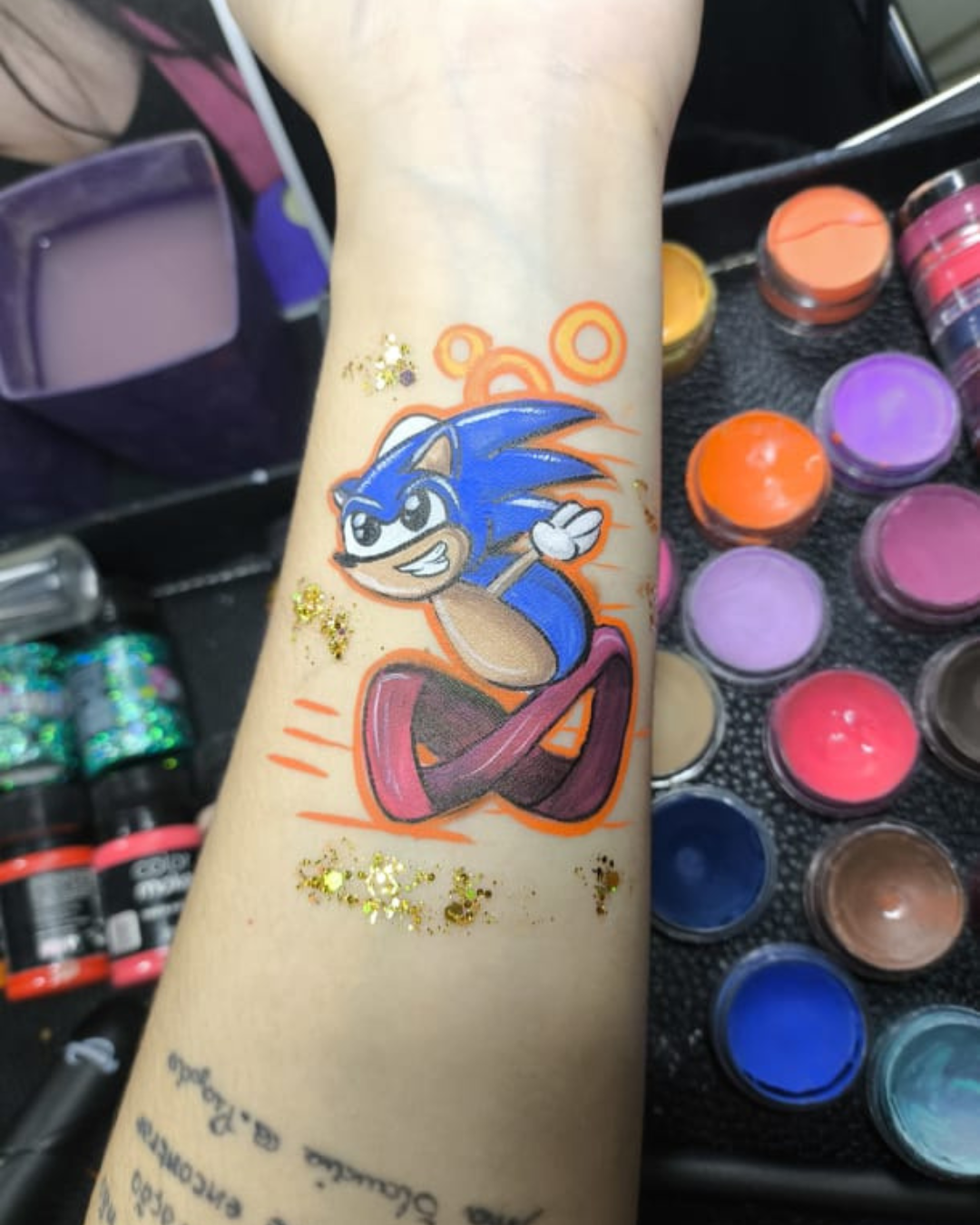 Pintura Sonic infantil